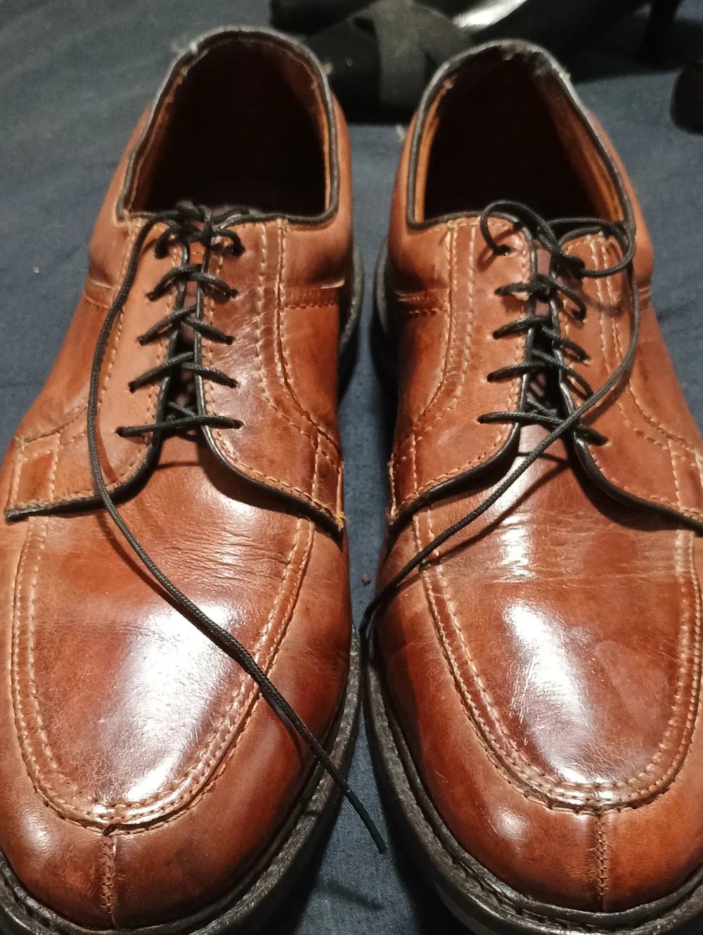 Men's Brown Leather Lace-Up Dress Shoes (232)